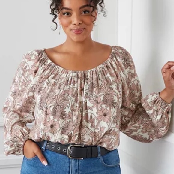 Karen Kane Tops - Karen Kane Womens Flowy Floral Peasant Blouse Top 3X NWT $148 Romantic Boho